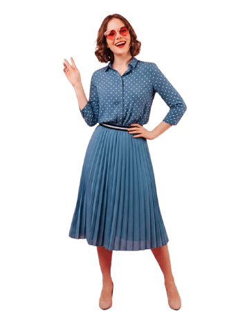 Blue Polka Dot Dress